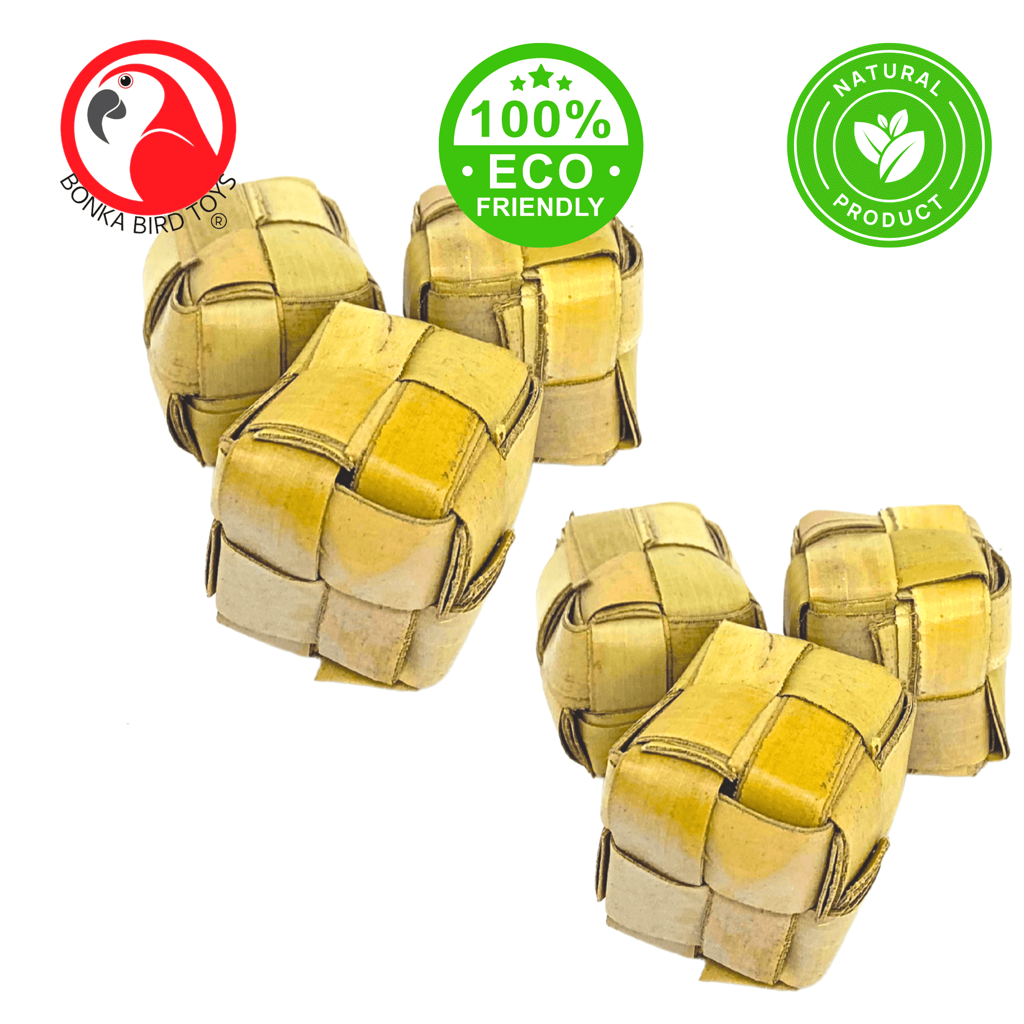 1256 Pk3 Mini Palm Leaf Boxes