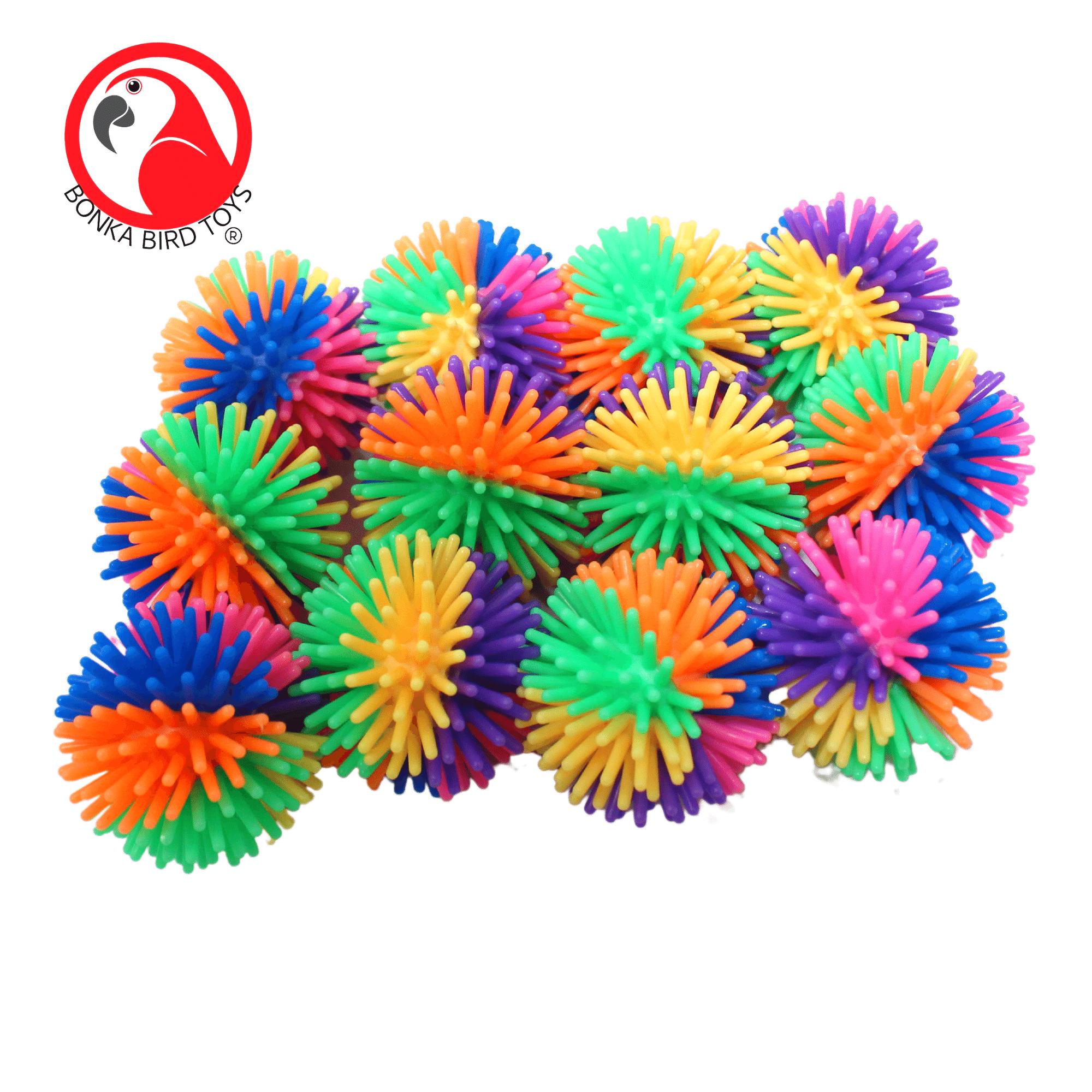 Small Rainbow Spike Balls - Bonka Bird Toys