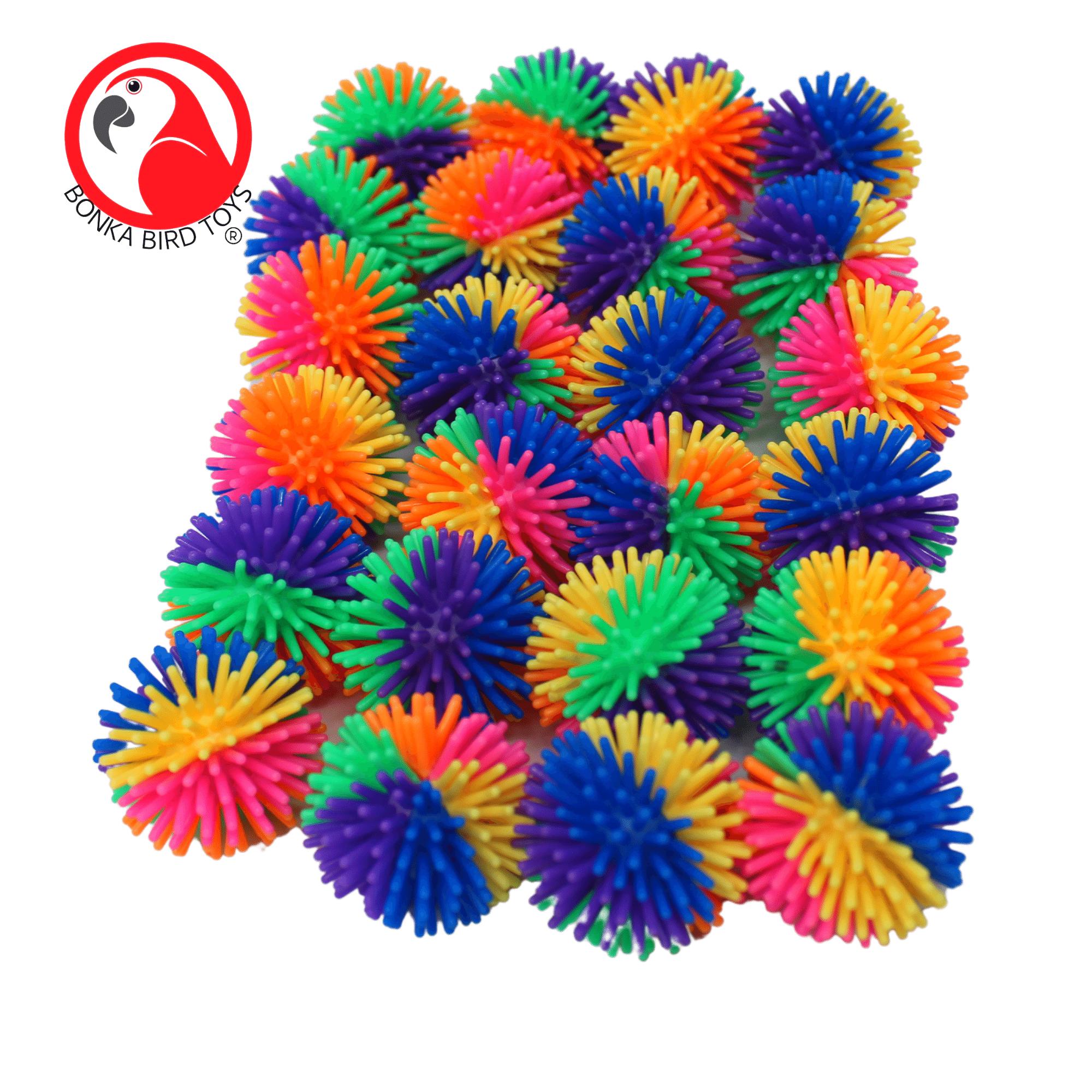 Small Rainbow Spike Balls - Bonka Bird Toys