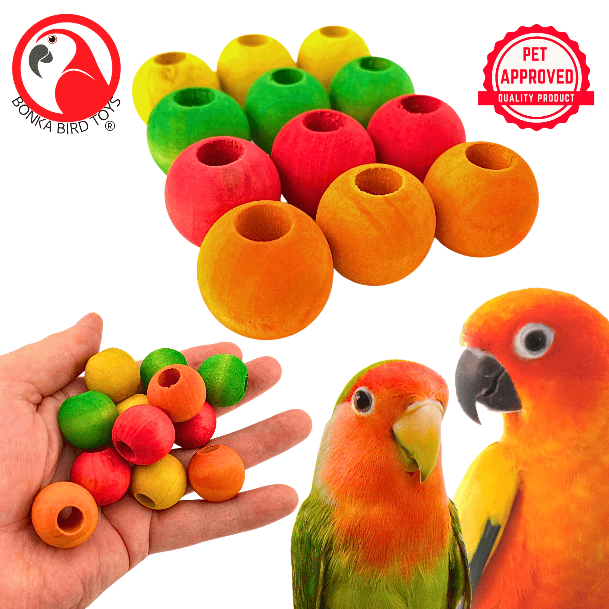 1159 Pk12 3/4" Wood Balls