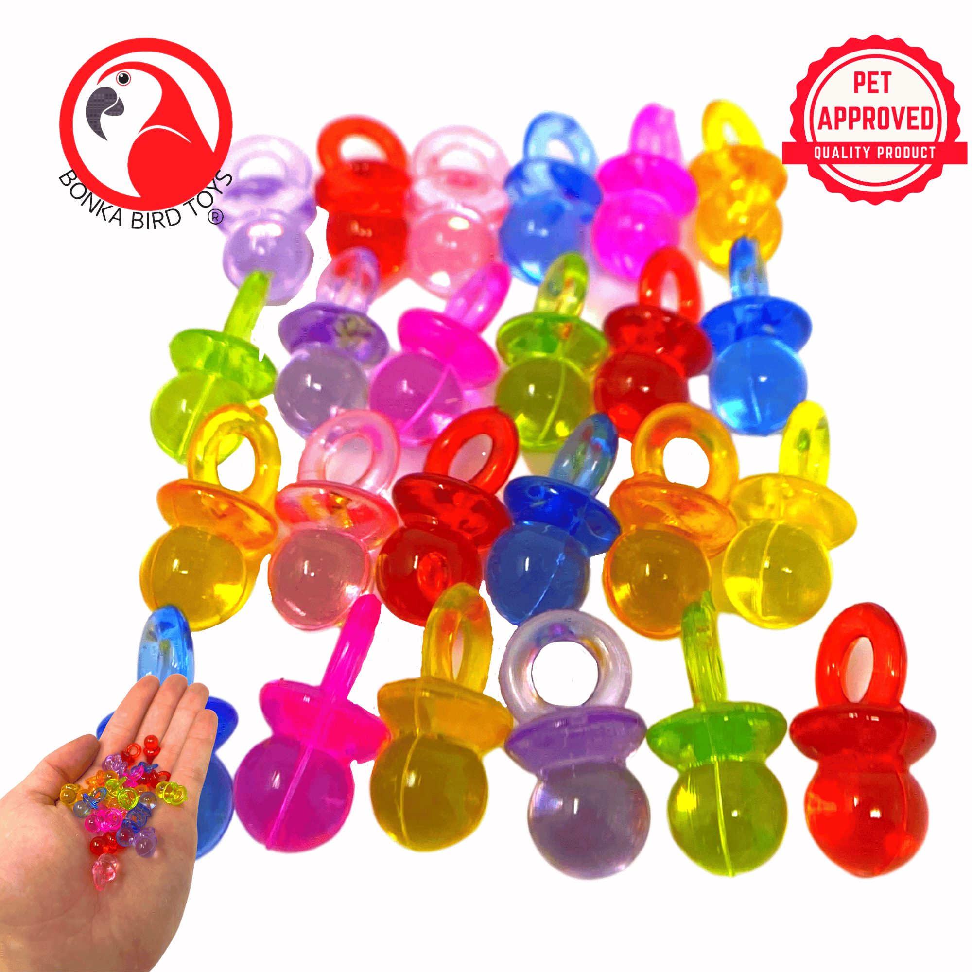 2949 Pk24 3/4" Color Tiny Pacifiers