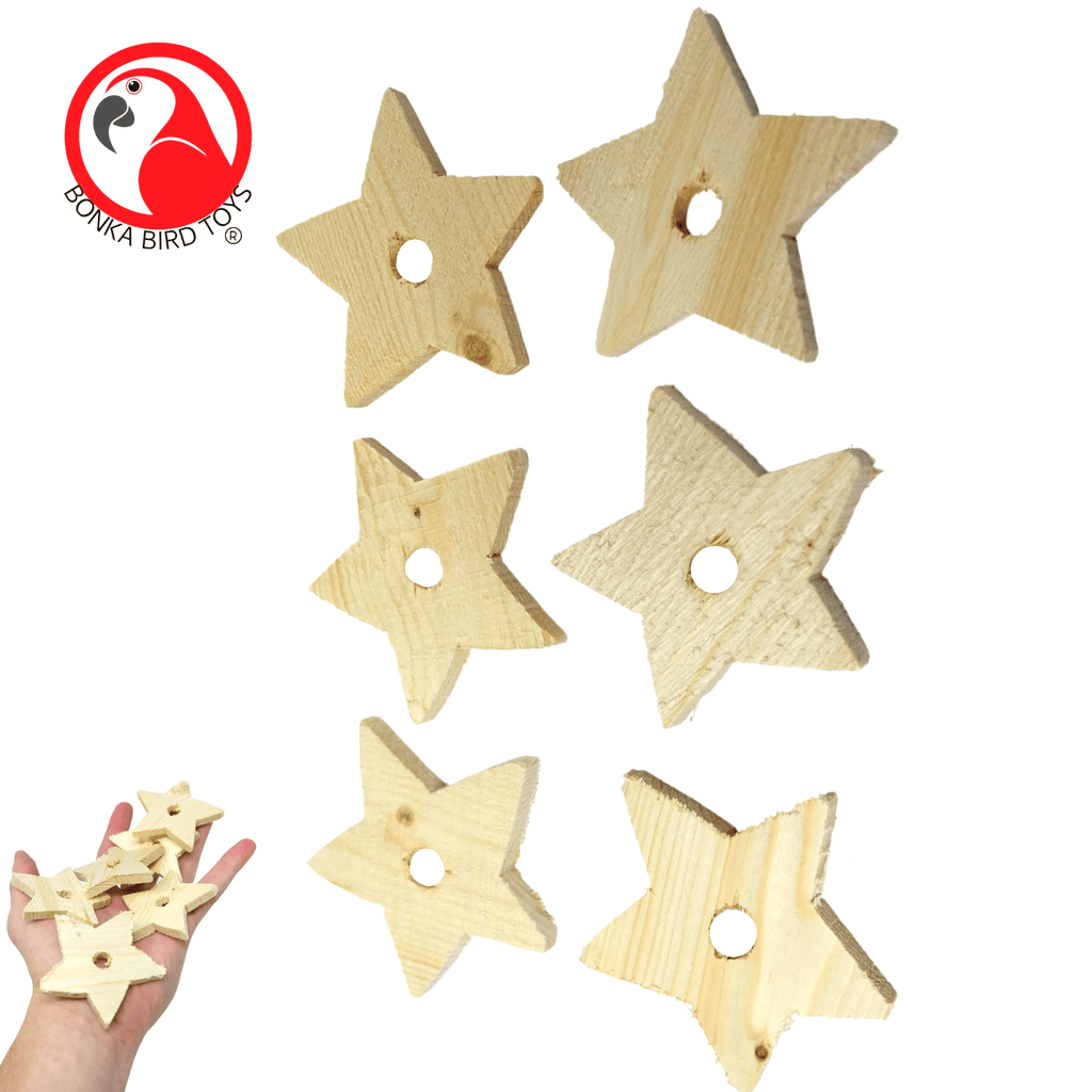 Pack 6 Wooden Stars