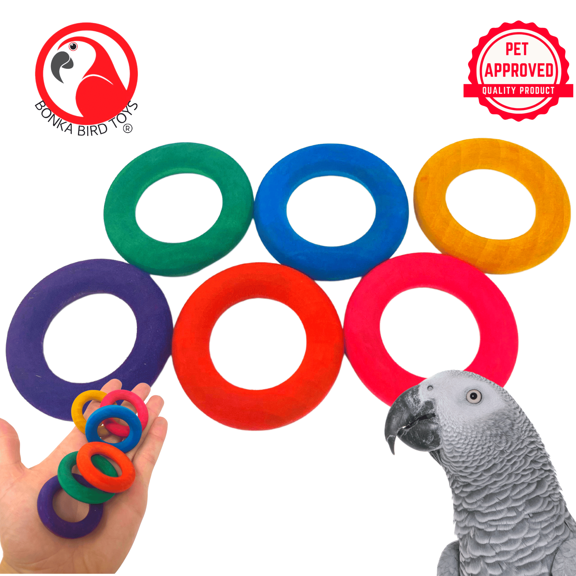 2934 PK6 1-3/4" Wood Ring Toss