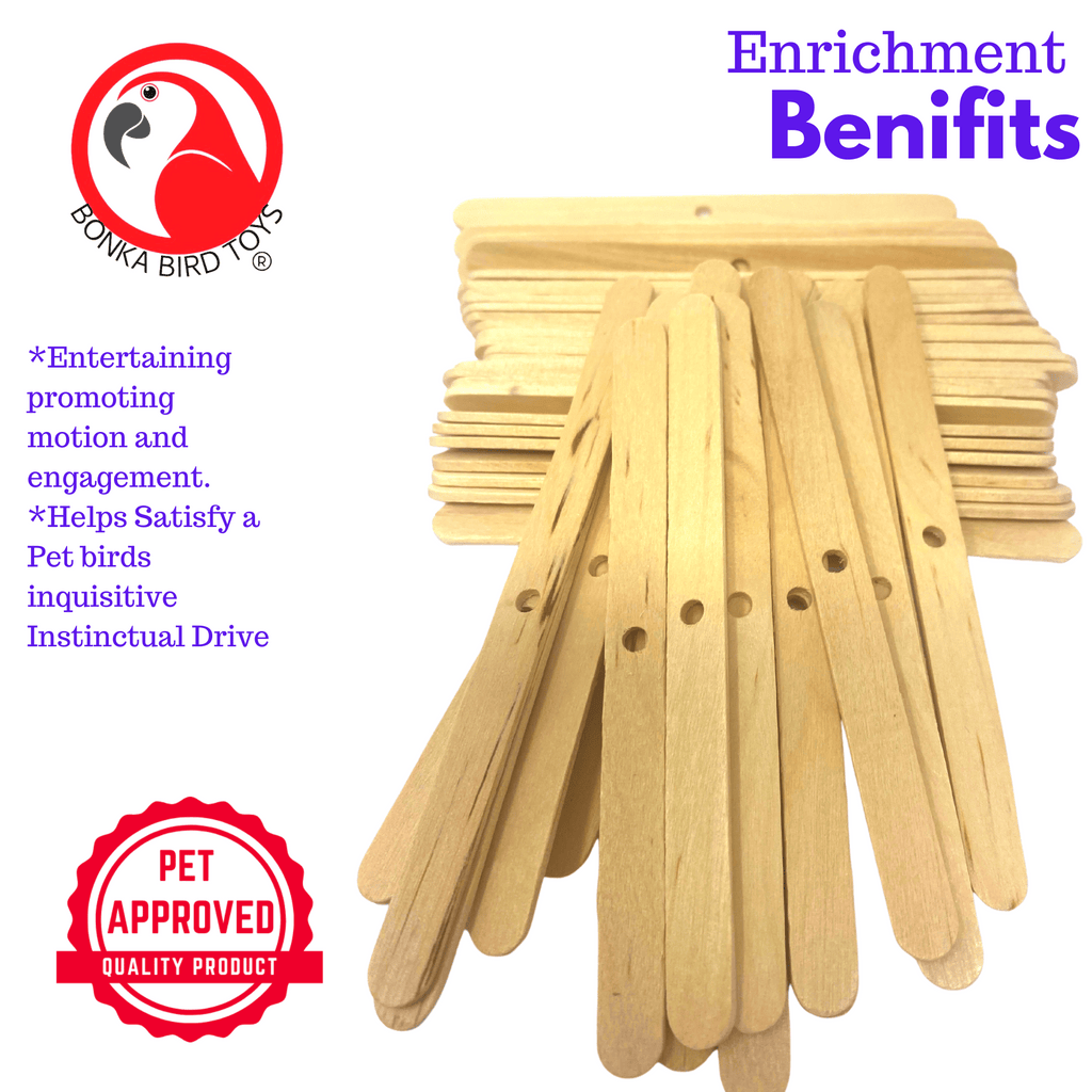 Pk100 Small Natural Wooden Chewy Sticks