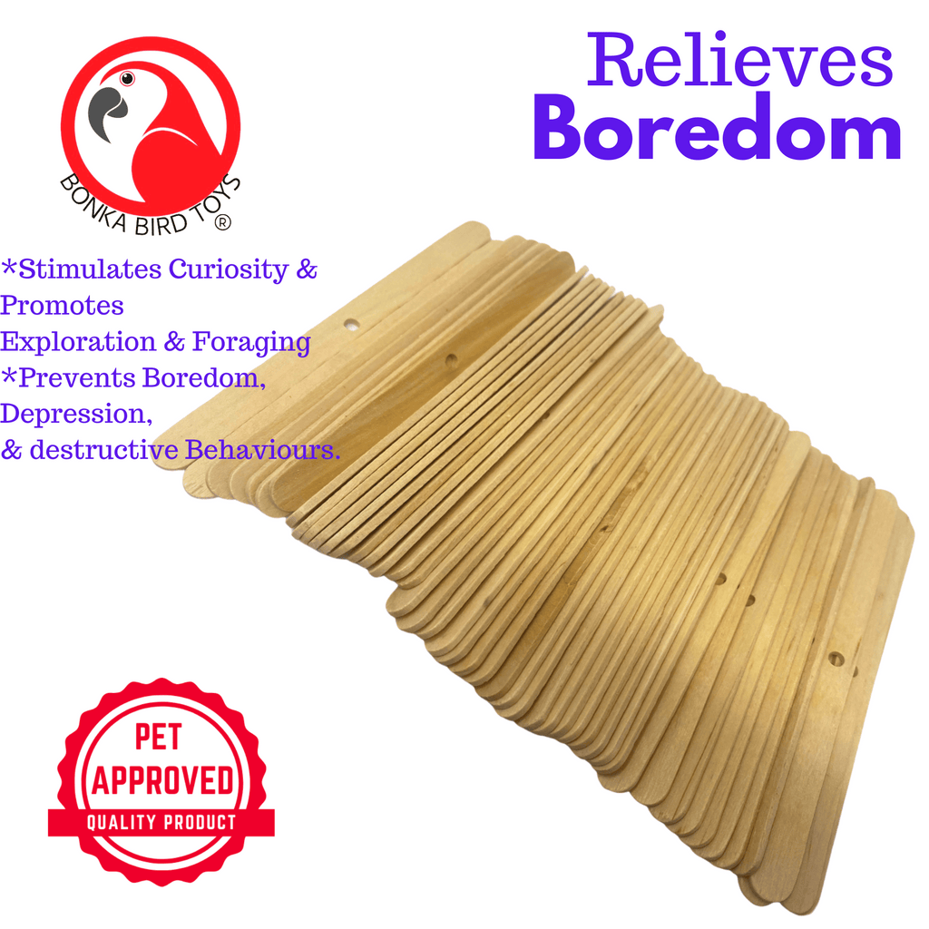 Pk100 Small Natural Wooden Chewy Sticks