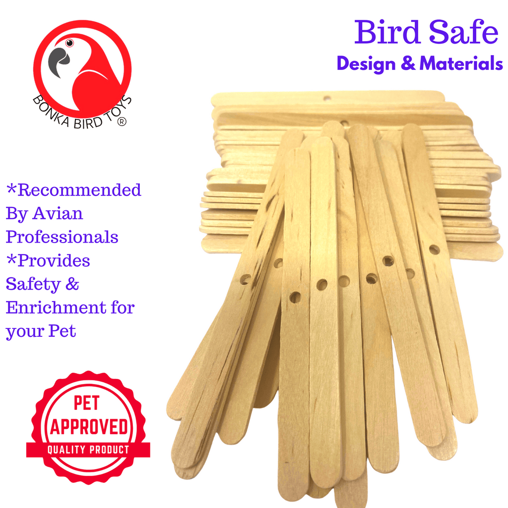 Pk100 Small Natural Wooden Chewy Sticks