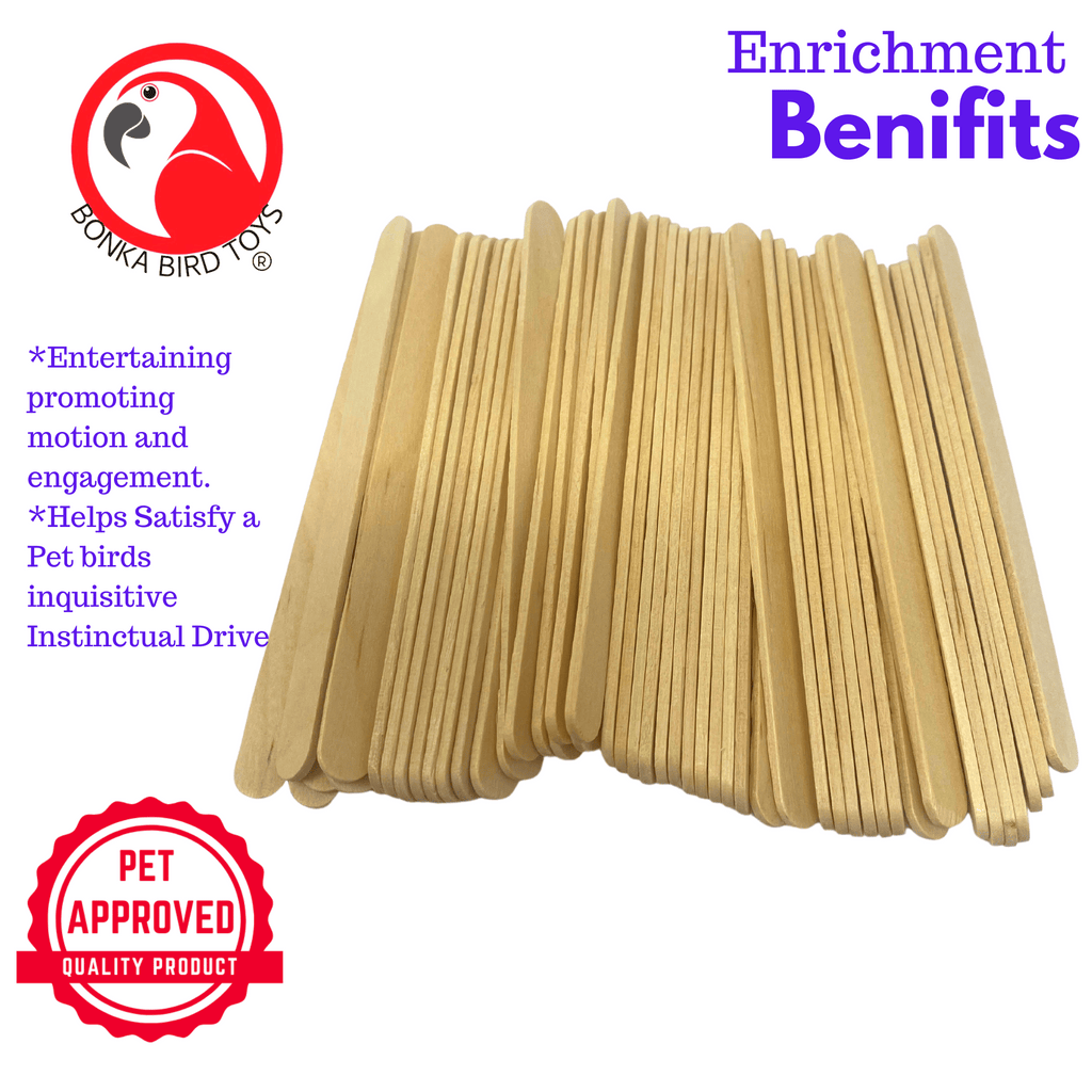 Pk100 Small Natural Wooden Chewy Sticks