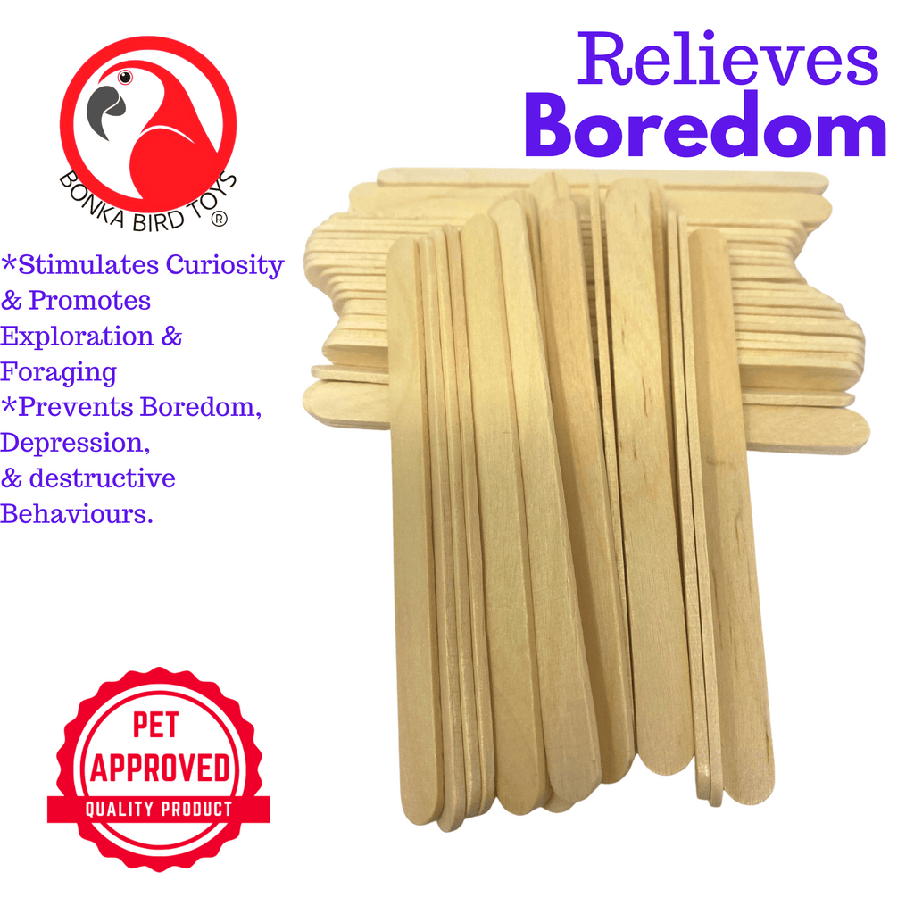 Pk100 Small Natural Wooden Chewy Sticks