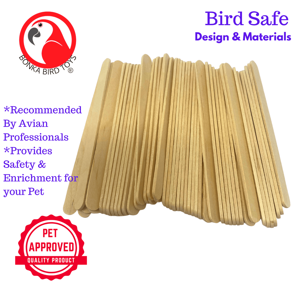 Pk100 Small Natural Wooden Chewy Sticks