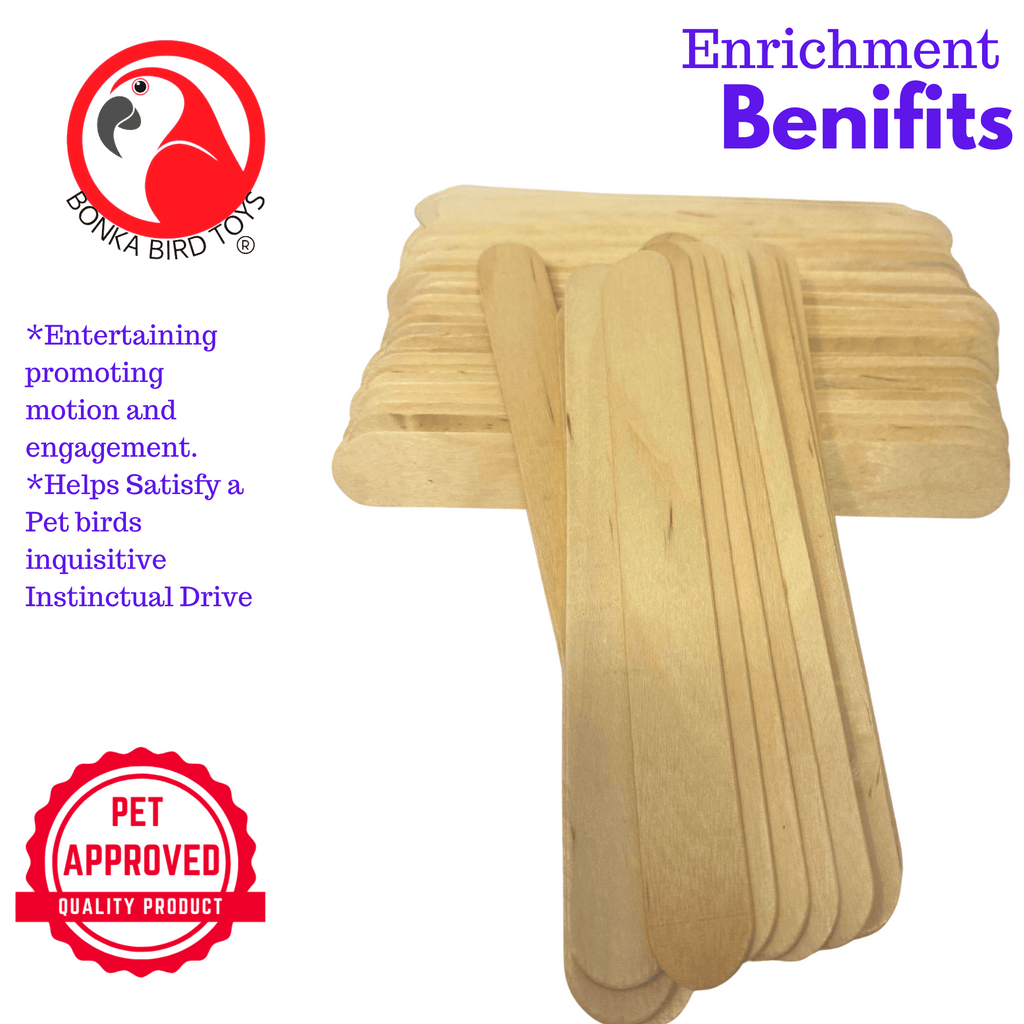 Pk100 Big Natural Wooden Chewy Sticks