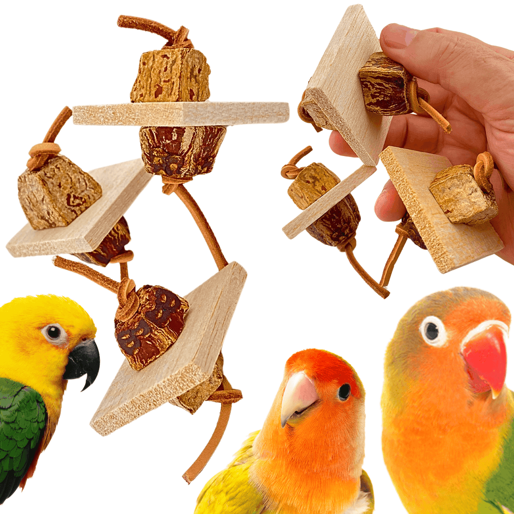 1127 Pk3 Balsa & Bark Chew Foot Toys