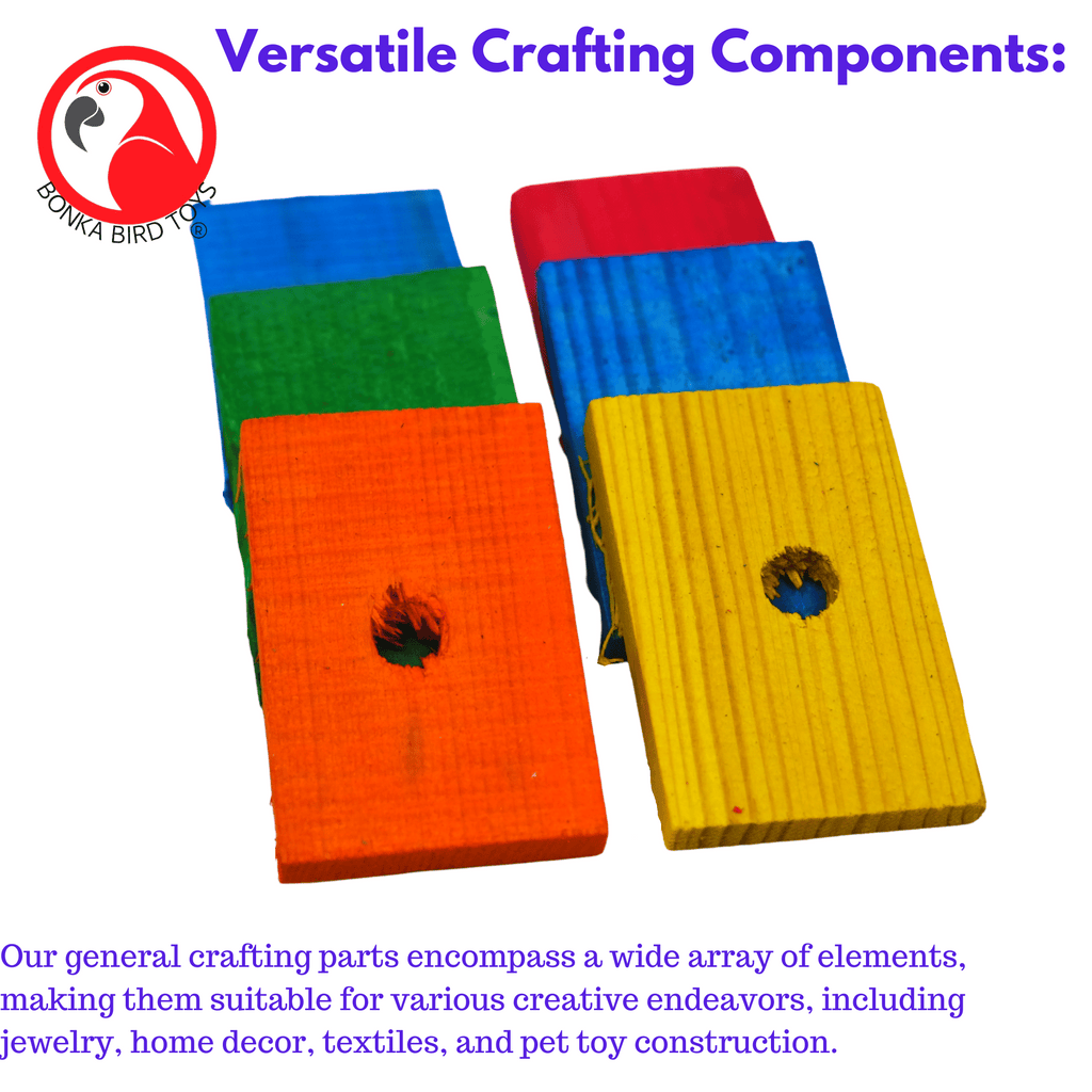 Pack6 2.5" Wooden Pine Block Slats