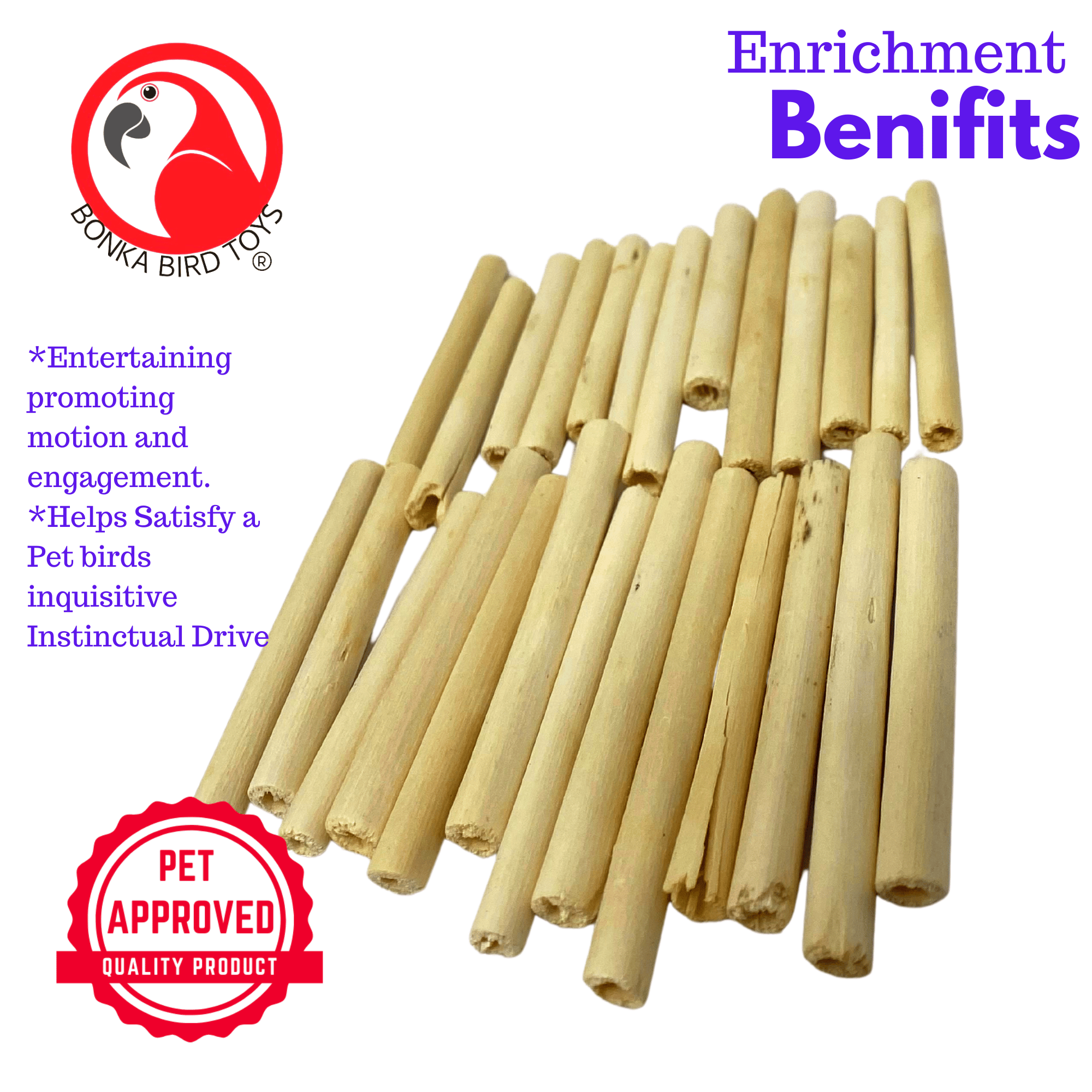 2943 PK24 2" Natural Jute Sticks