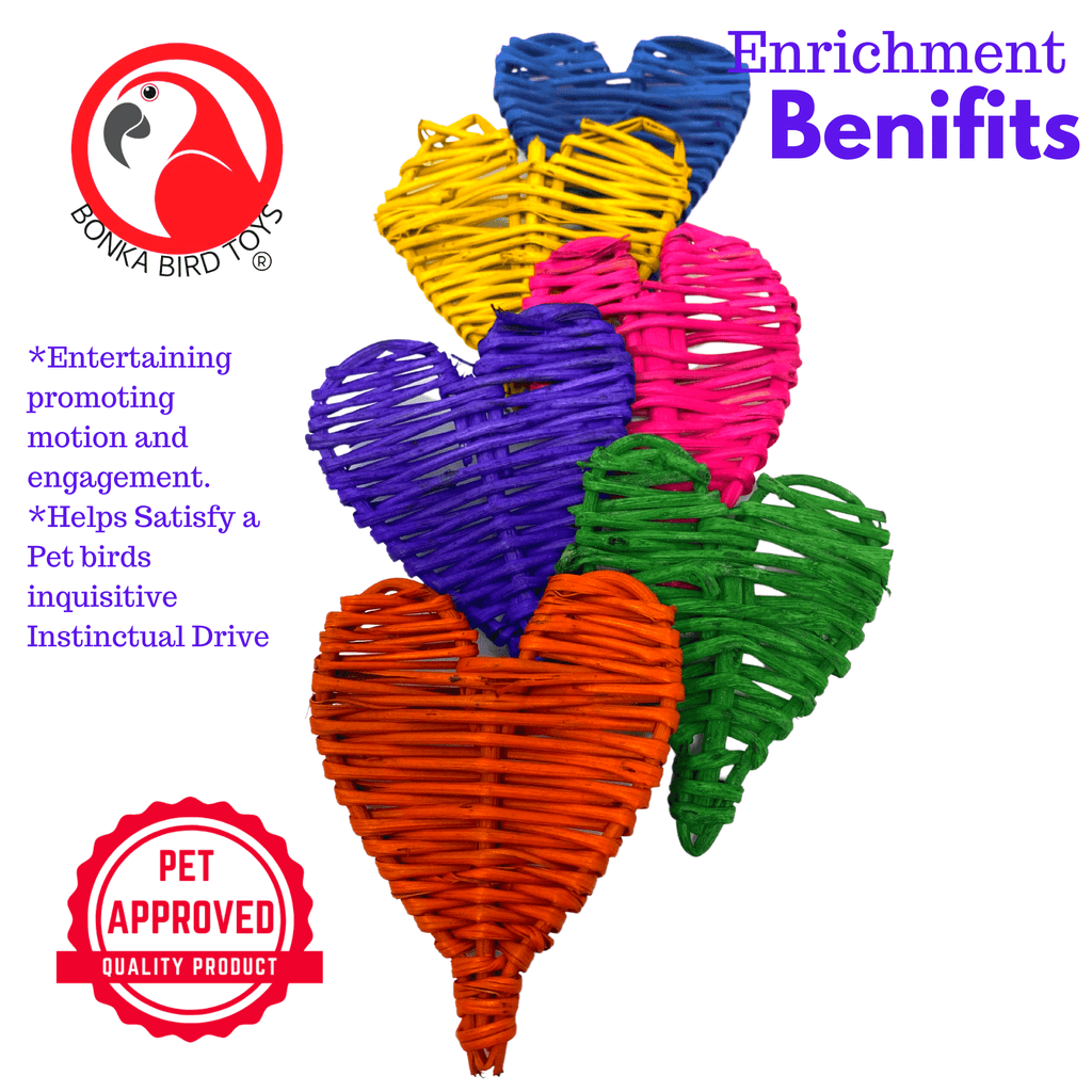 3348 Pk6 Small Colored Vine Hearts