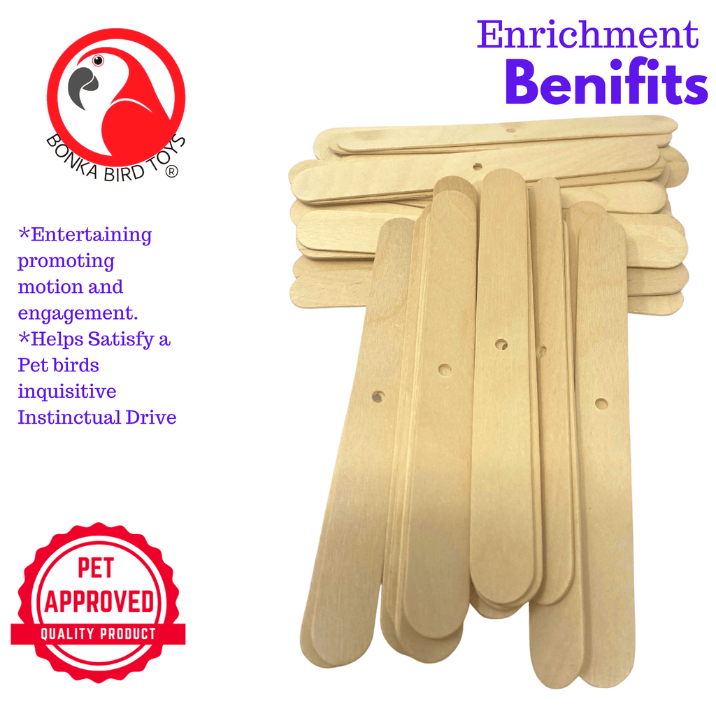 Pk100 Big Natural Wooden Chewy Sticks