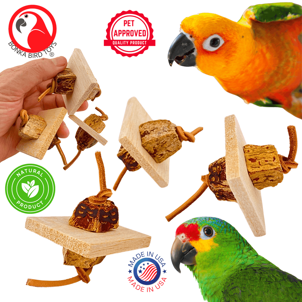 1127 Pk3 Balsa & Bark Chew Foot Toys