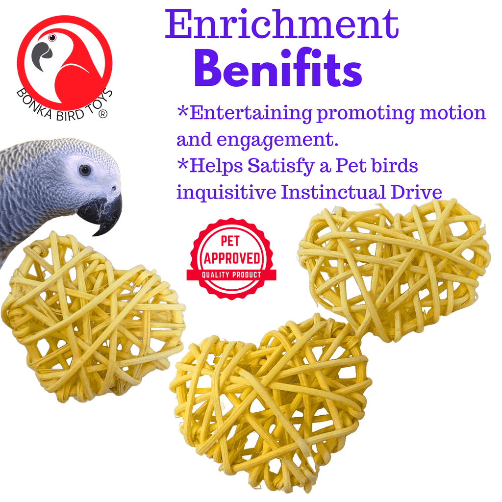 PK3 Colored or Natural Puff Vine Hearts