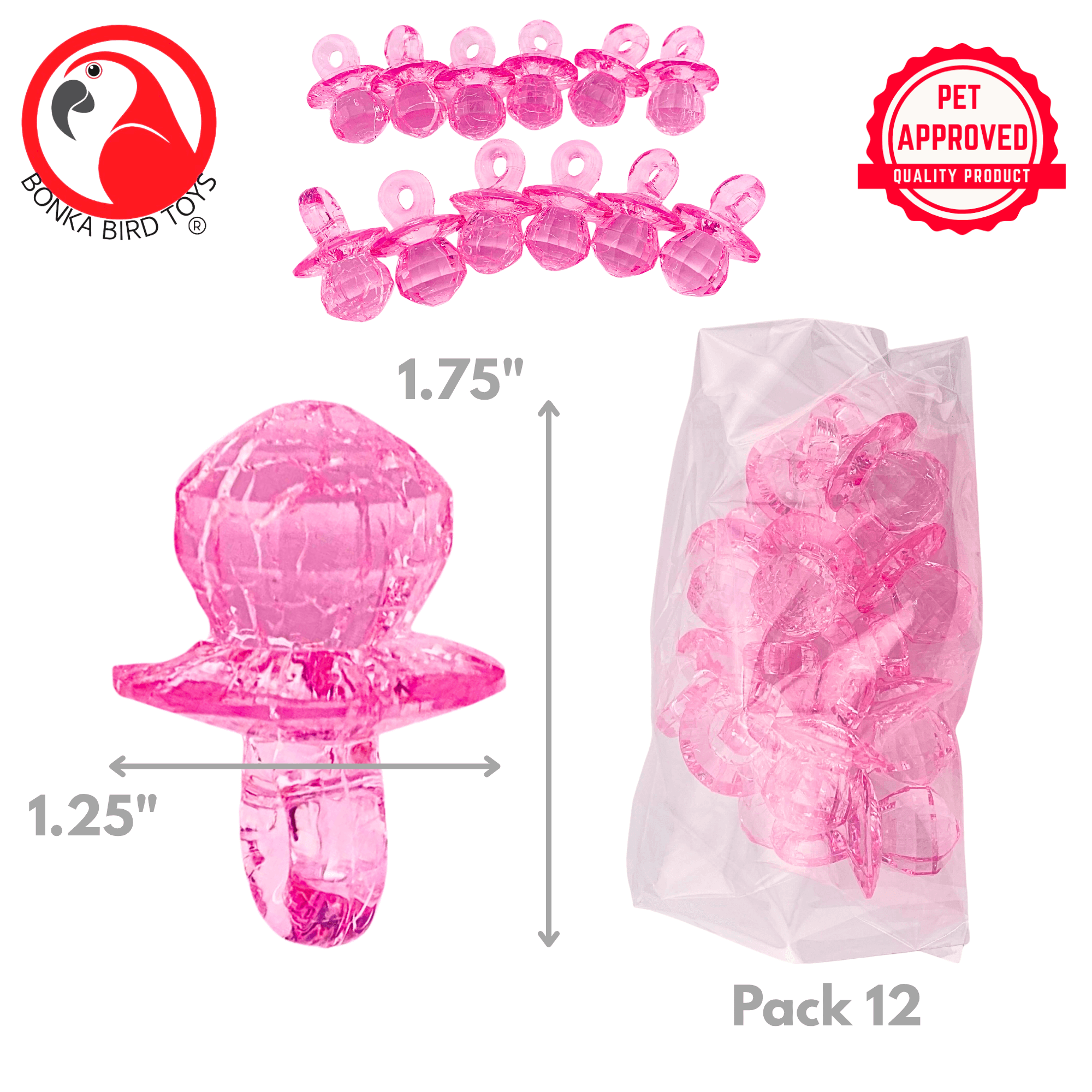 Crystal Cut Pk12 Pacifiers