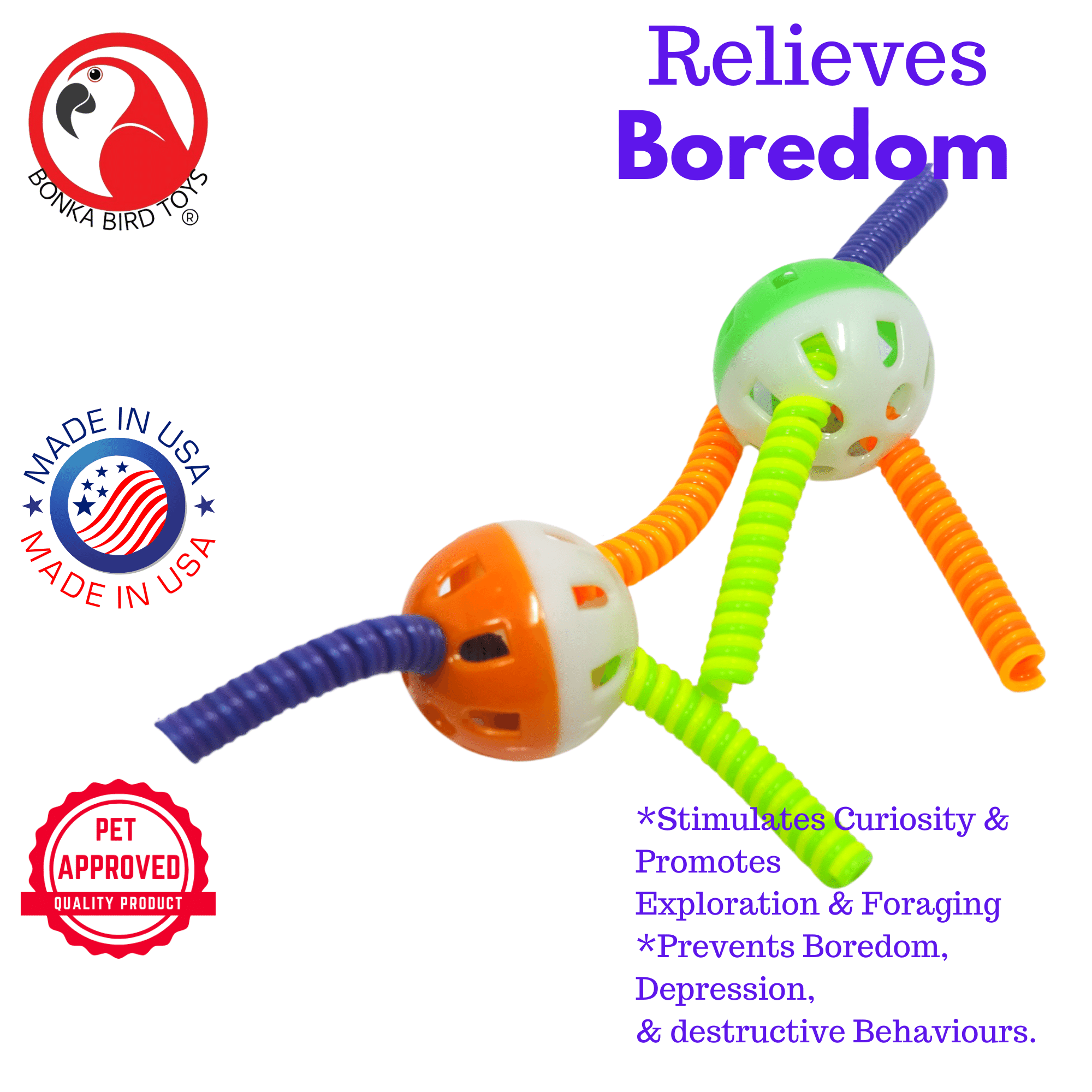 3717 Pk2 Spring Ball Foot Talon Toys