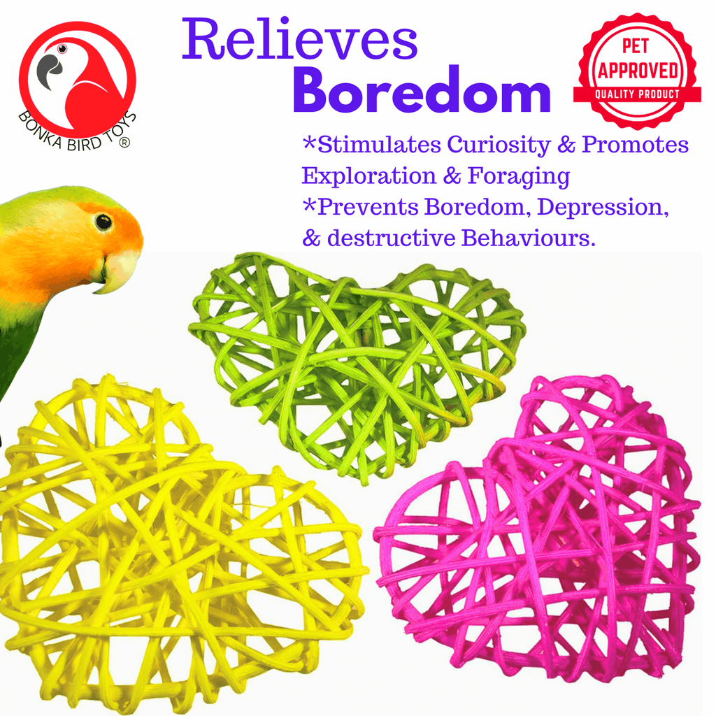 PK3 Colored or Natural Puff Vine Hearts