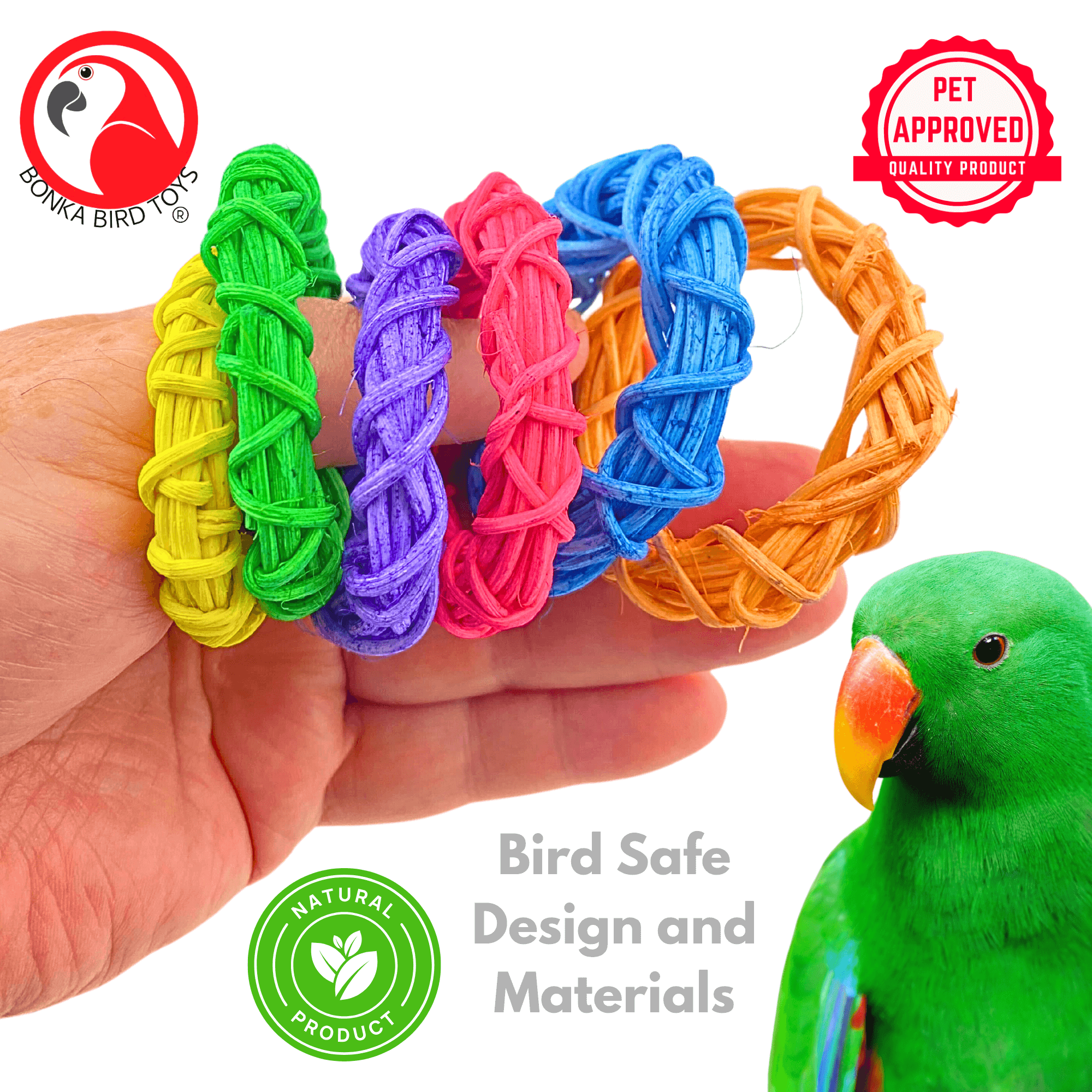 1450 Pk6 Color Craze 2" Vine Rings