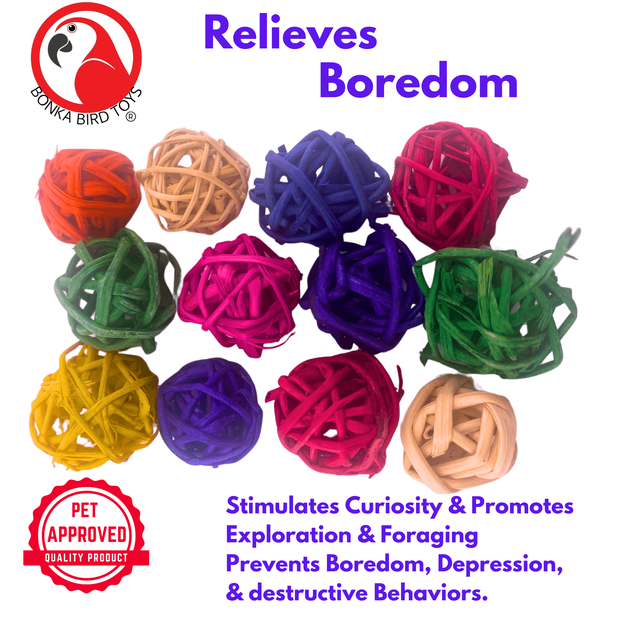 3350 Pk12 Colored Tiny Vine Balls