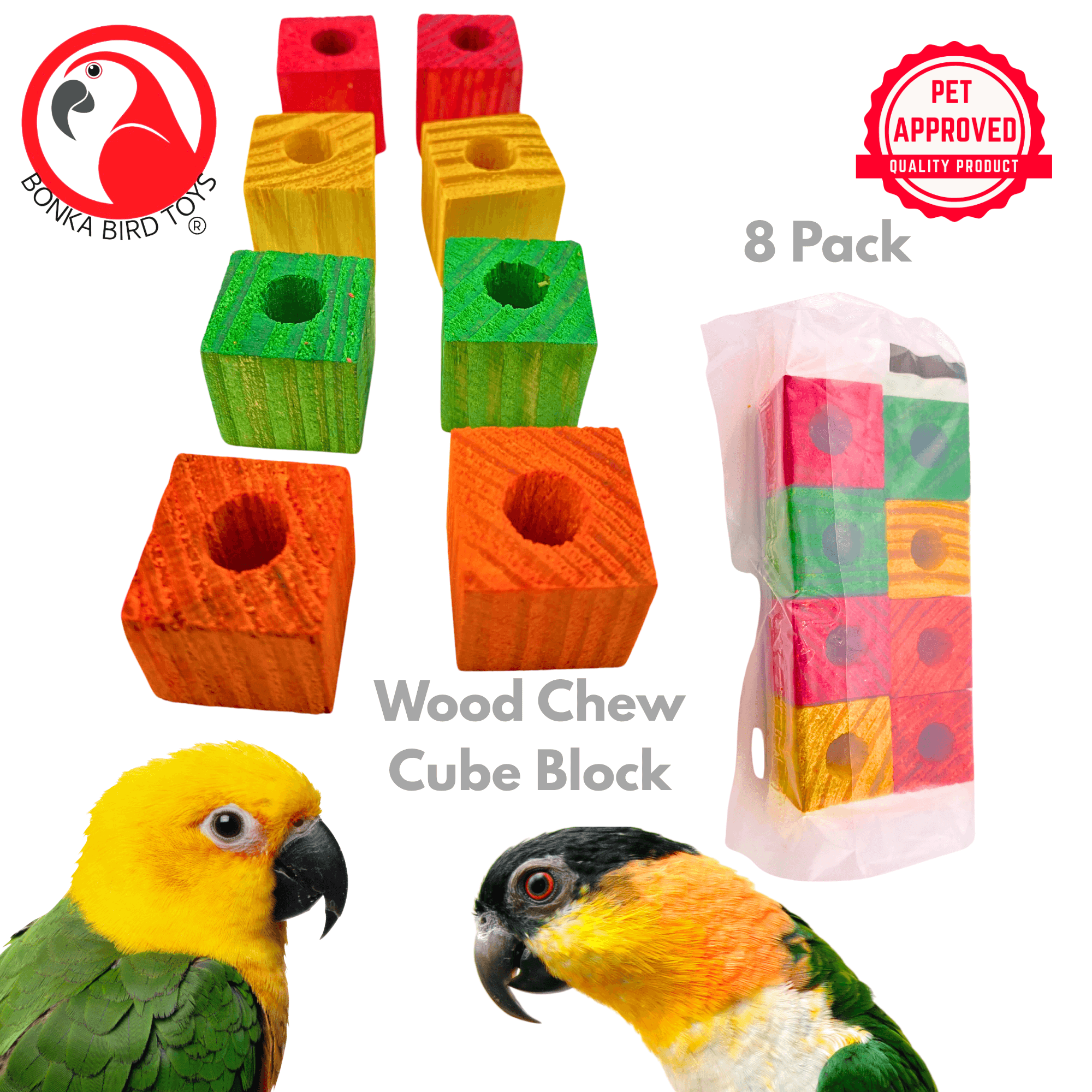 1160 Pk8 3/4" Wood Cubes