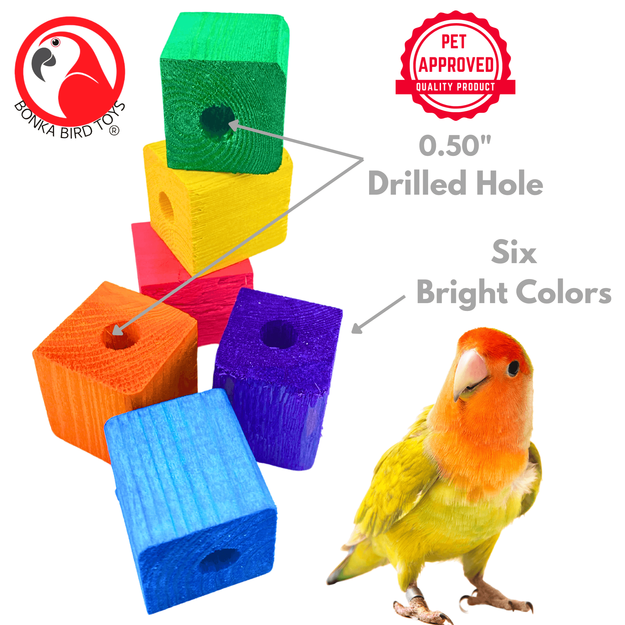 1154 Pk6 1.50" Drilled Cube Block