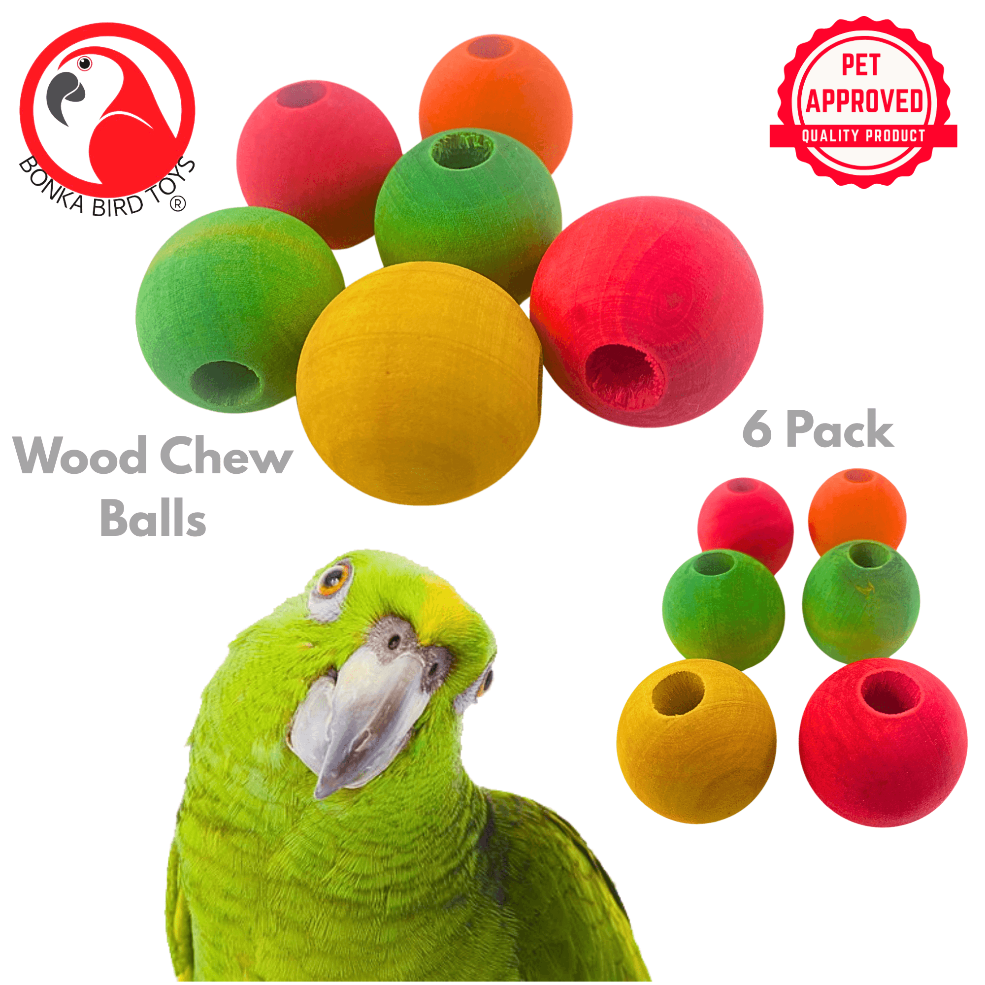 1157 Pk6 1.5" Big Wood Balls