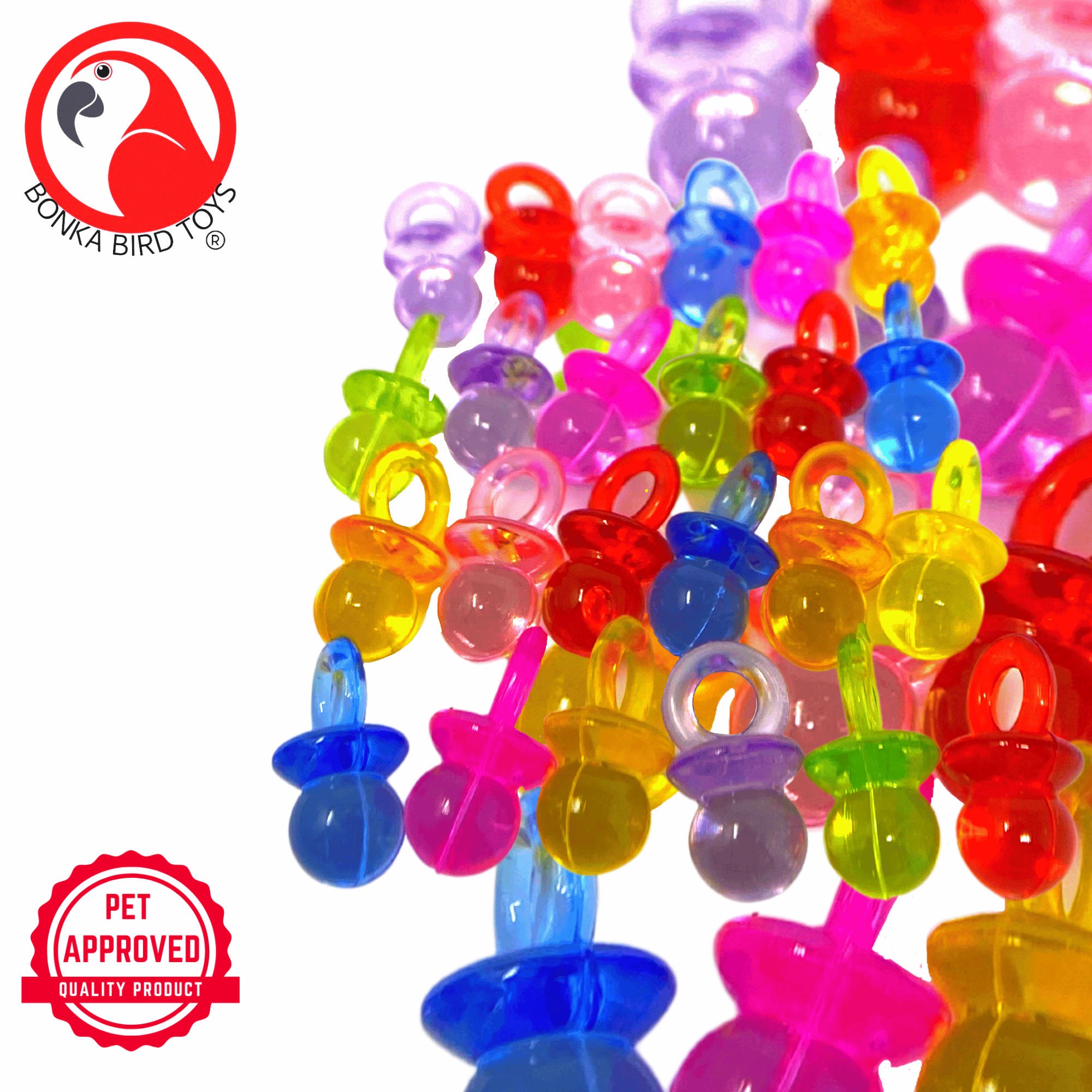 2949 Pk24 3/4" Color Tiny Pacifiers