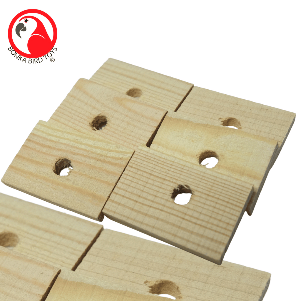 Pack6 2.5" Wooden Pine Block Slats