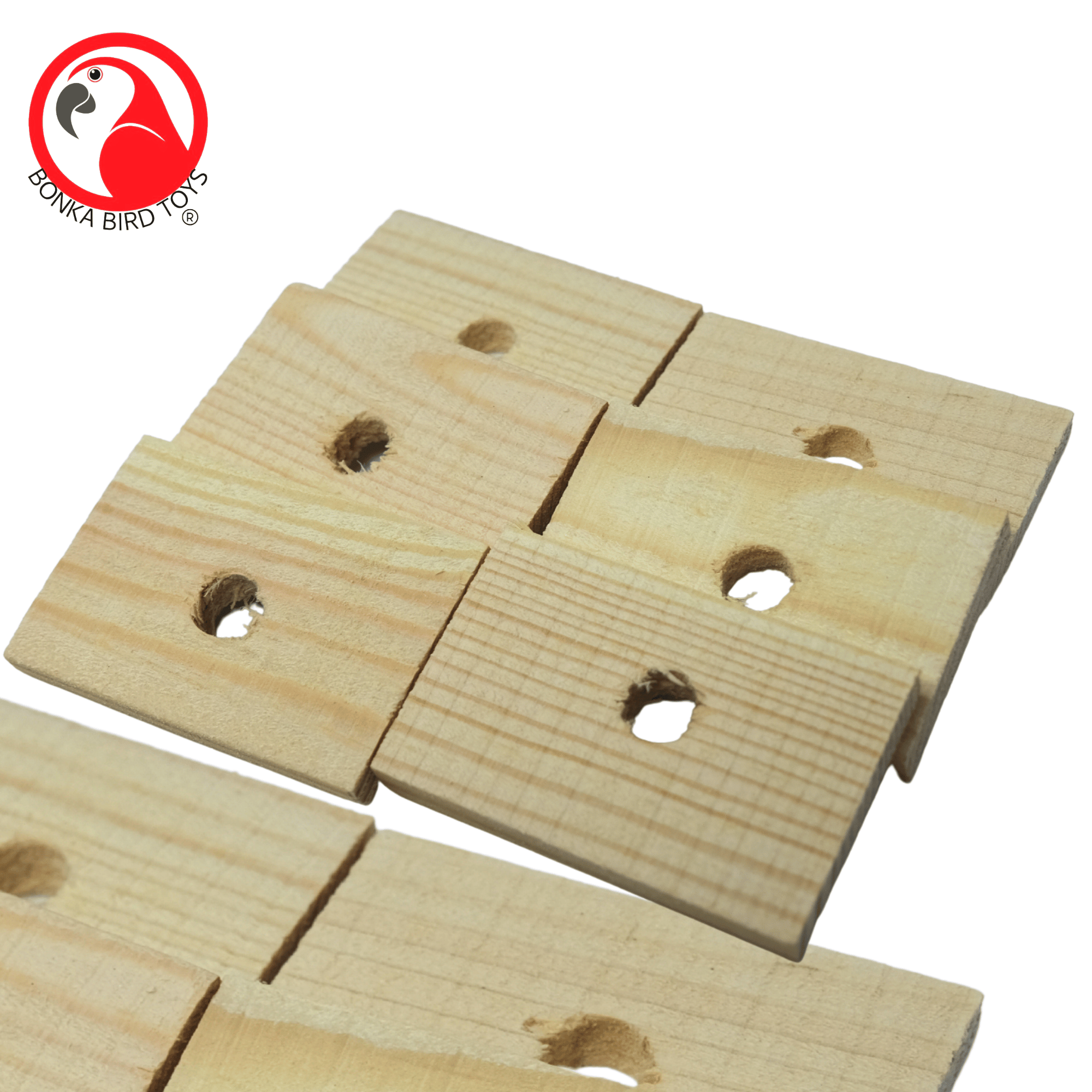Pack6 2.5" Wooden Pine Block Slats
