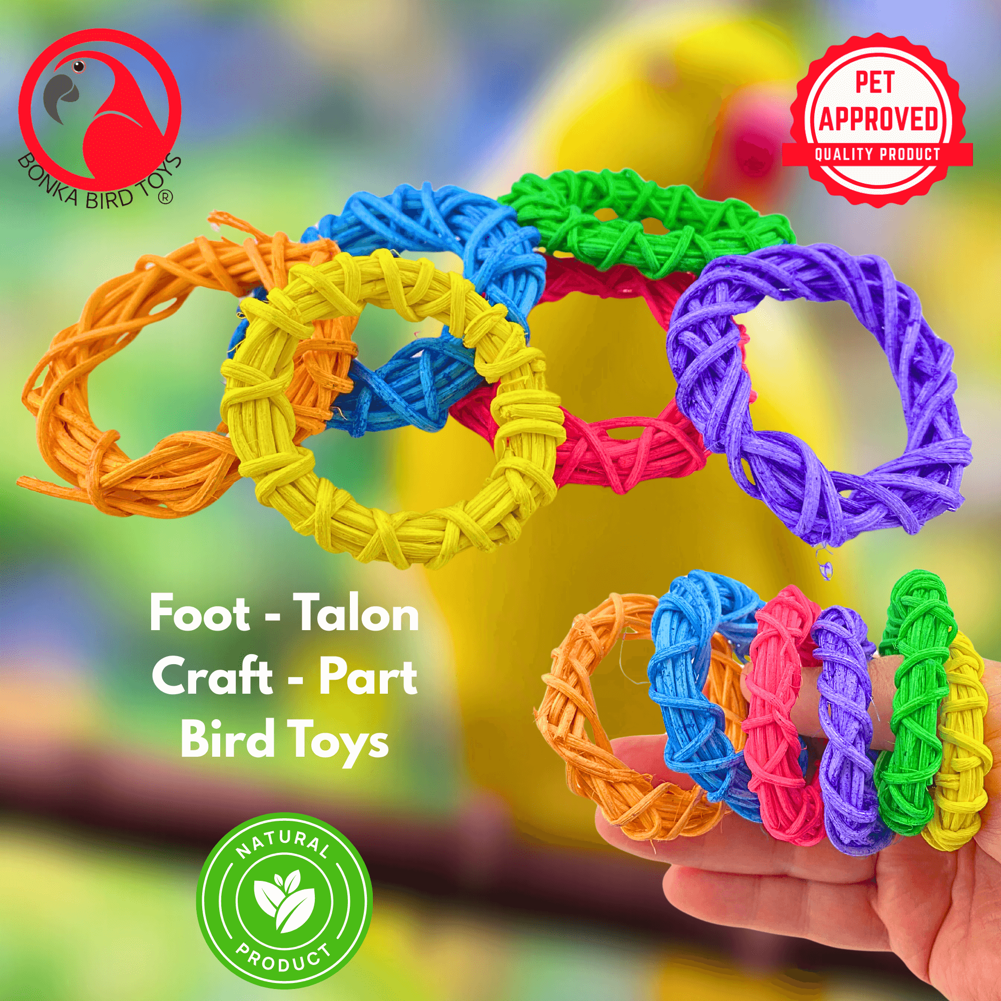 1450 Pk6 Color Craze 2" Vine Rings