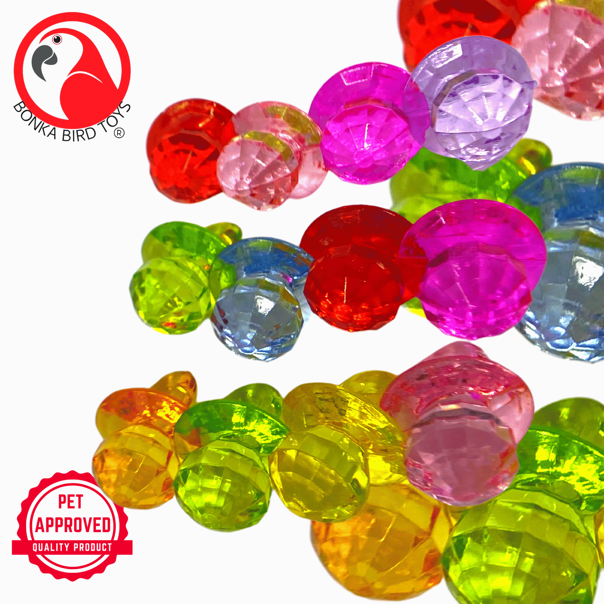 2524 Medium Colored Crystal Pacifiers