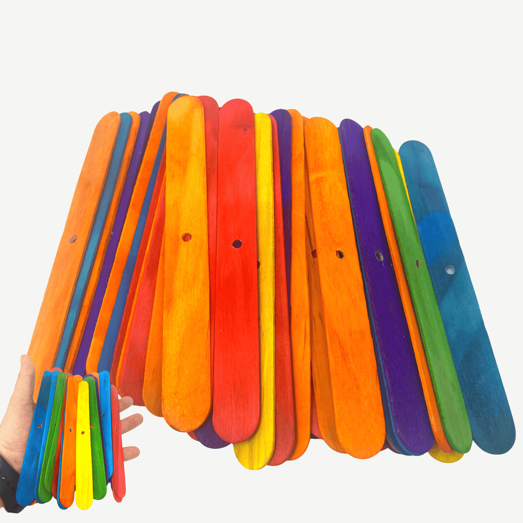 Pk100 Big Colored Wooden Chewy Sticks