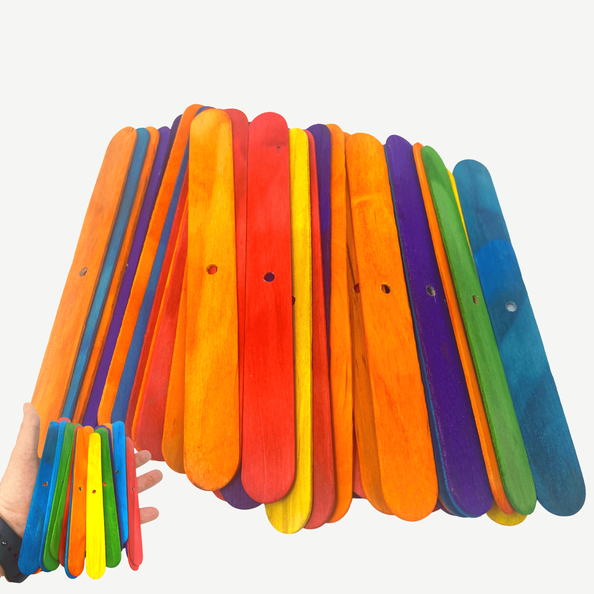 Pk100 Big Colored Wooden Chewy Sticks