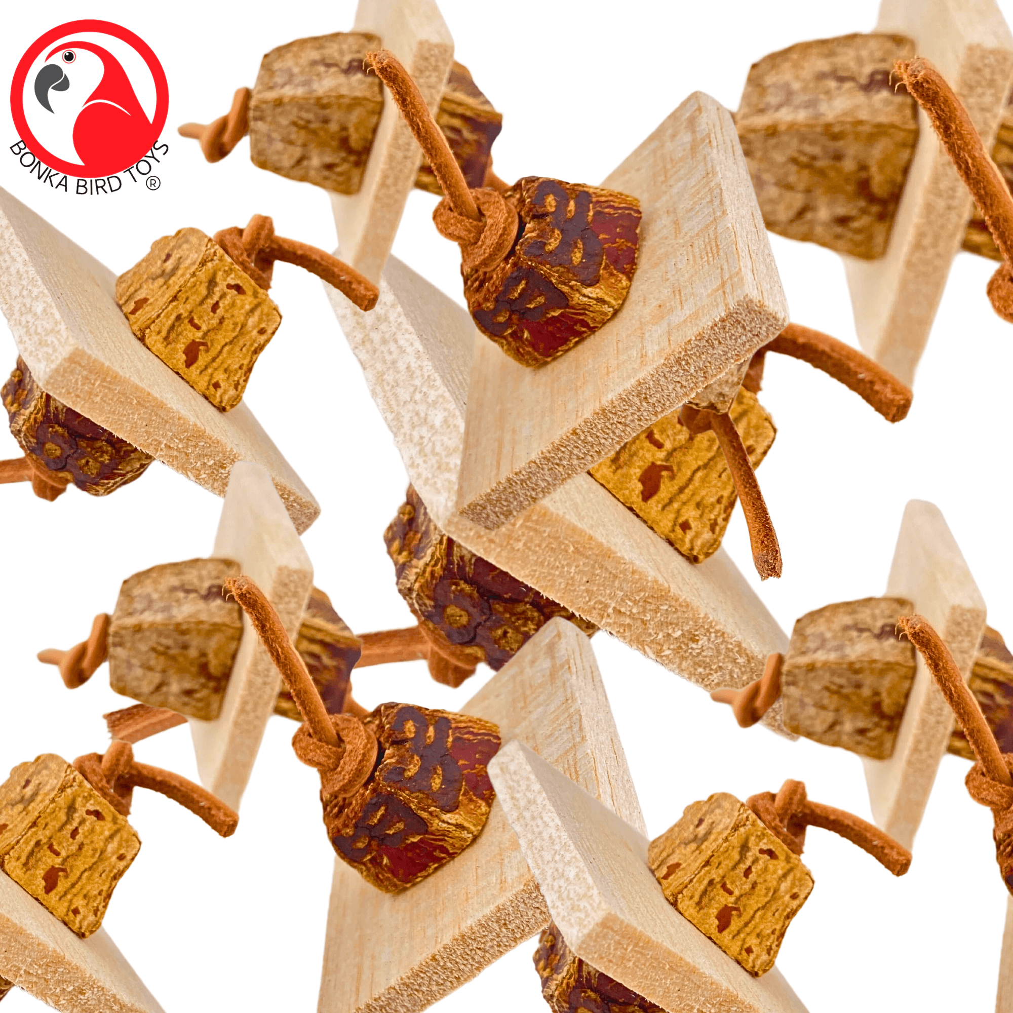 1127 Pk3 Balsa & Bark Chew Foot Toys