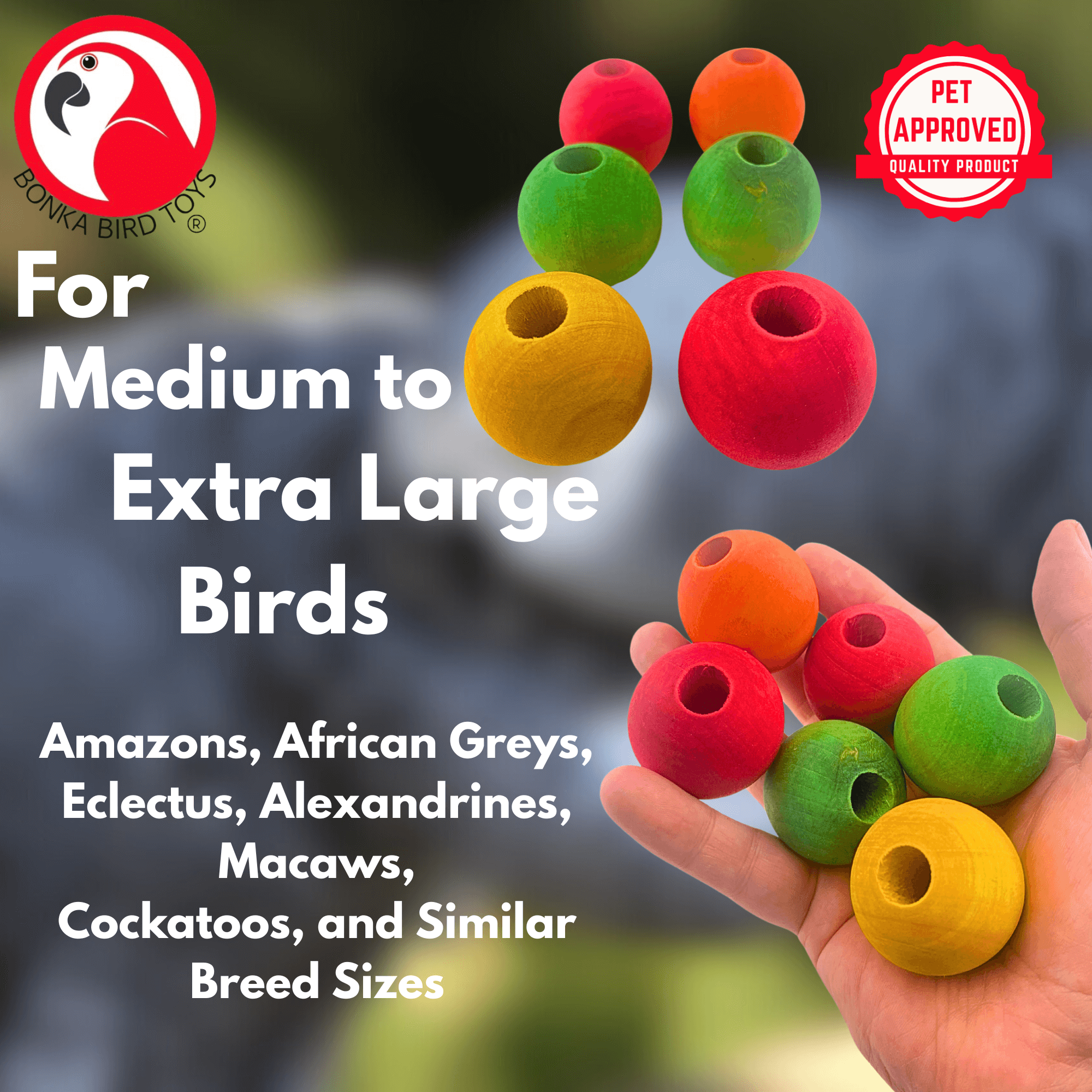 1157 Pk6 1.5" Big Wood Balls