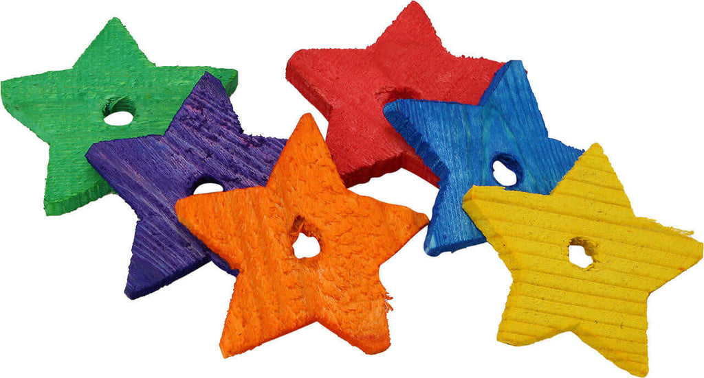 Pack 6 Wooden Stars