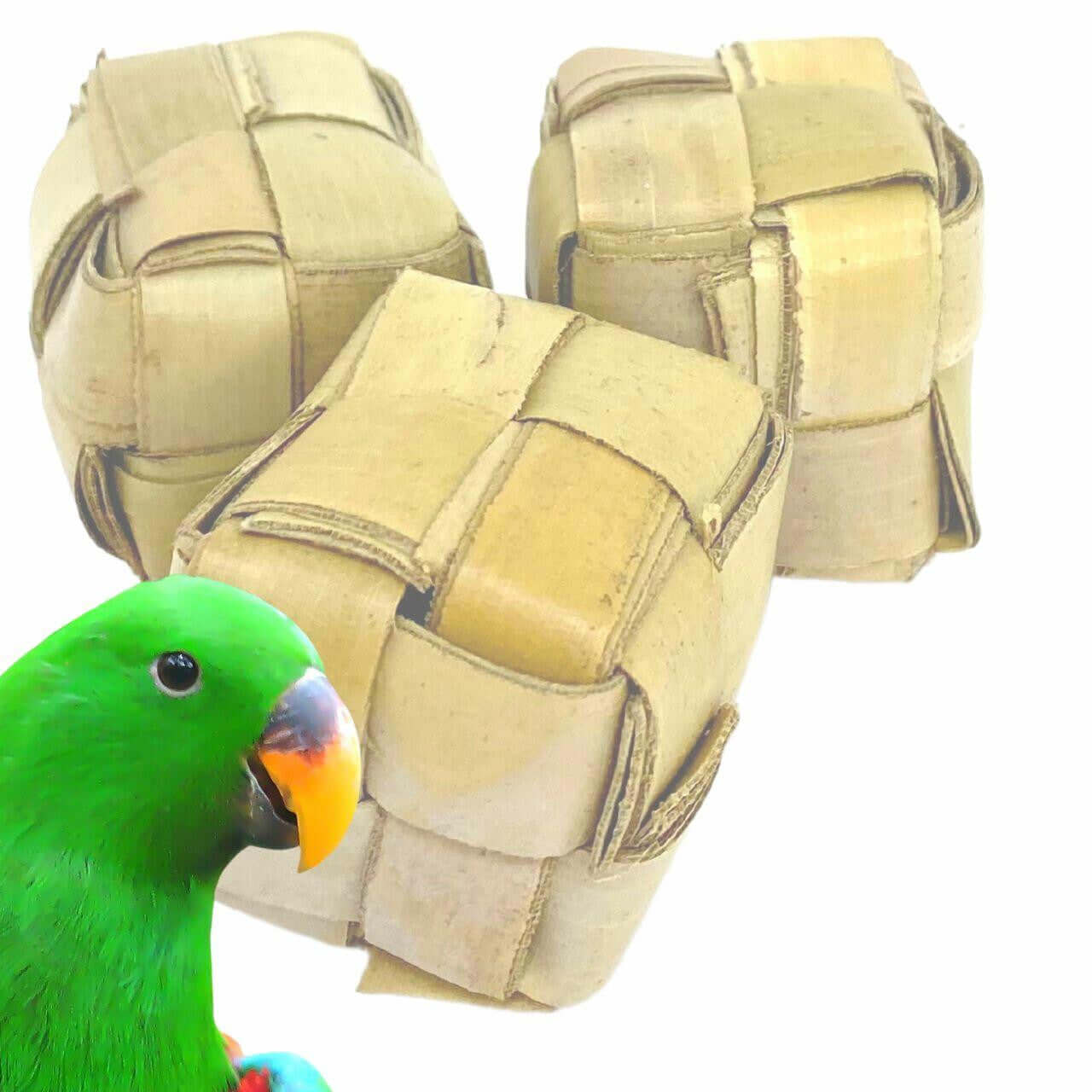 1256 Pk3 Mini Palm Leaf Boxes