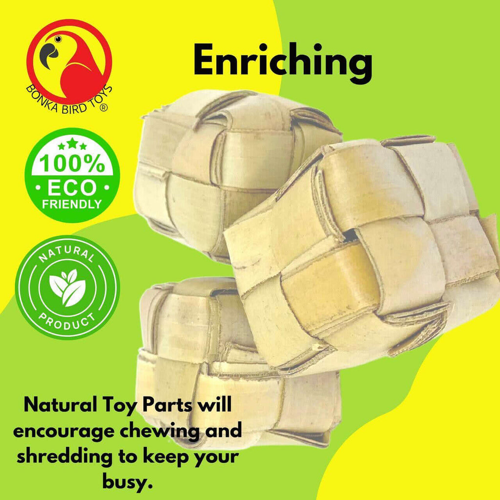 1256 Pk3 Mini Palm Leaf Boxes