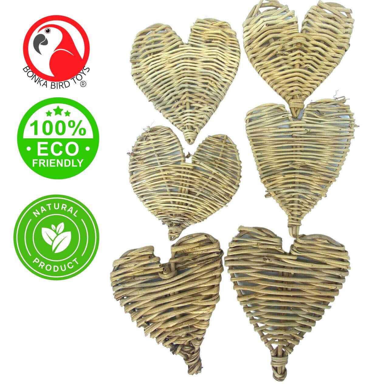 1270 Pk6 Natural Large Vine Heart