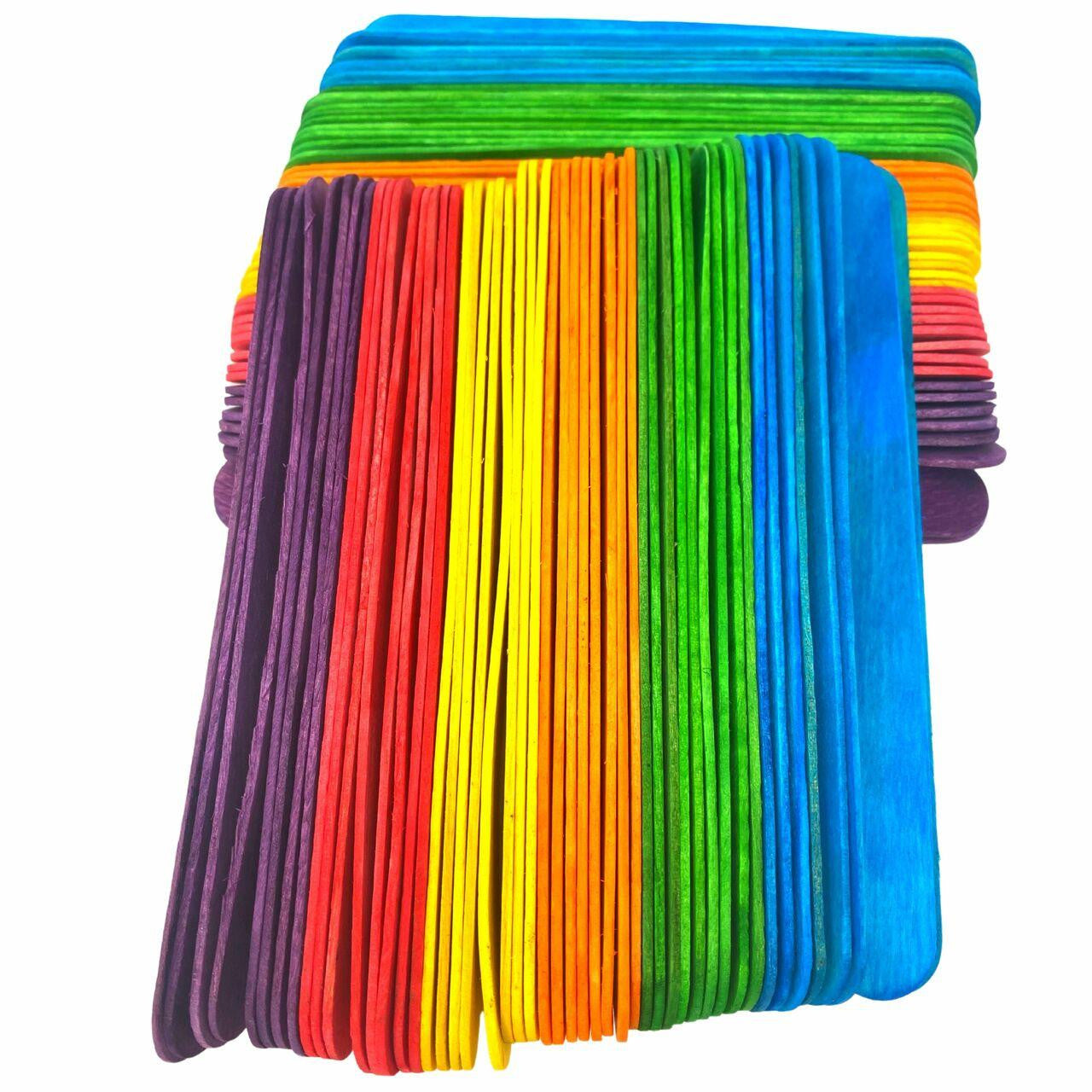 Pk100 Big Colored Wooden Chewy Sticks