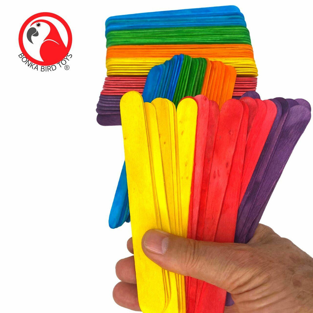 Pk100 Big Colored Wooden Chewy Sticks