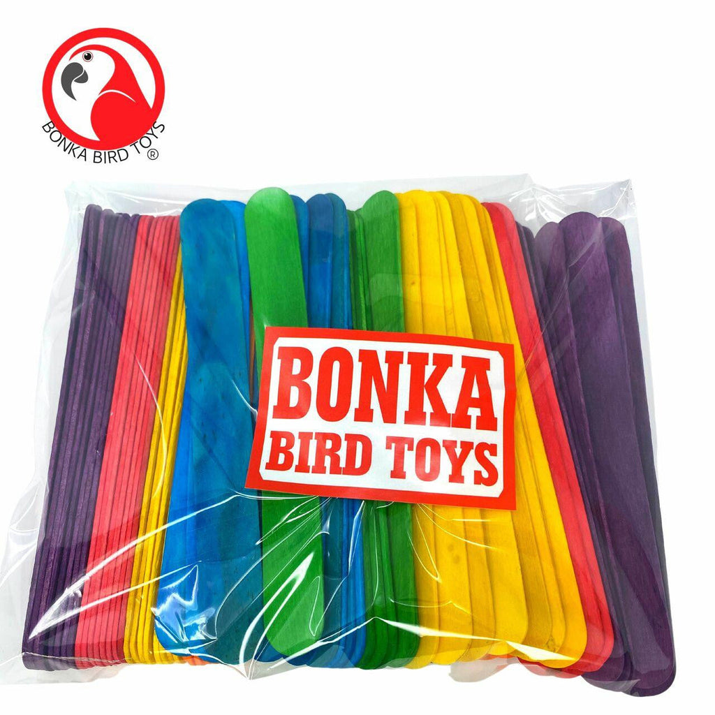 Pk100 Big Colored Wooden Chewy Sticks