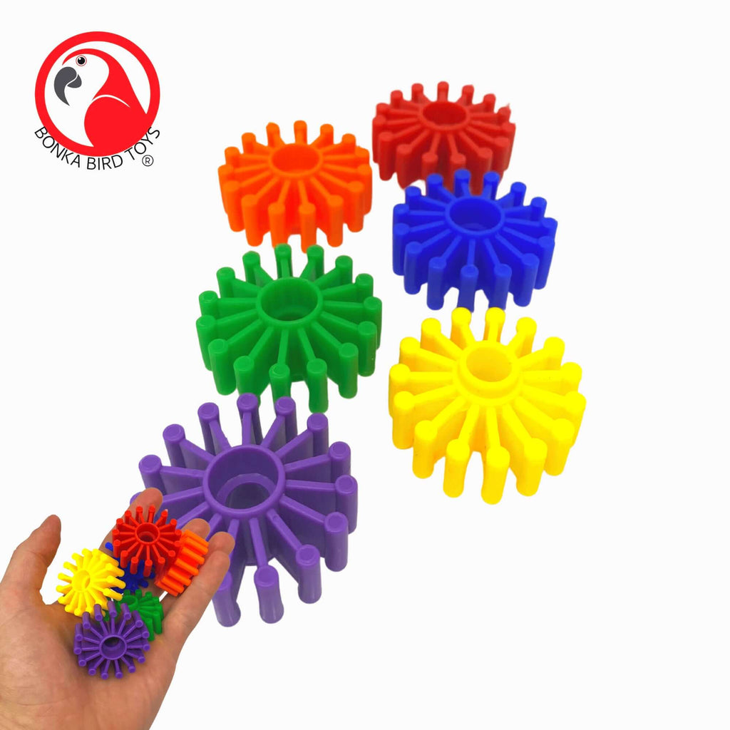 3308 pk6 Plastic Wheel Foot Talon Bird Toy